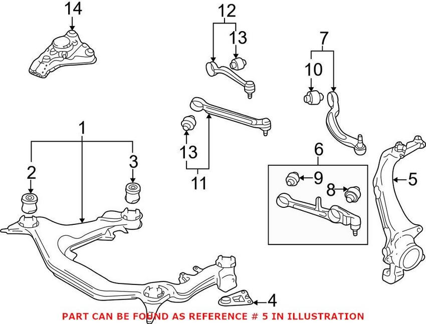 Audi VW Steering Knuckle - Front Driver Side (75mm) 8D0407257AL